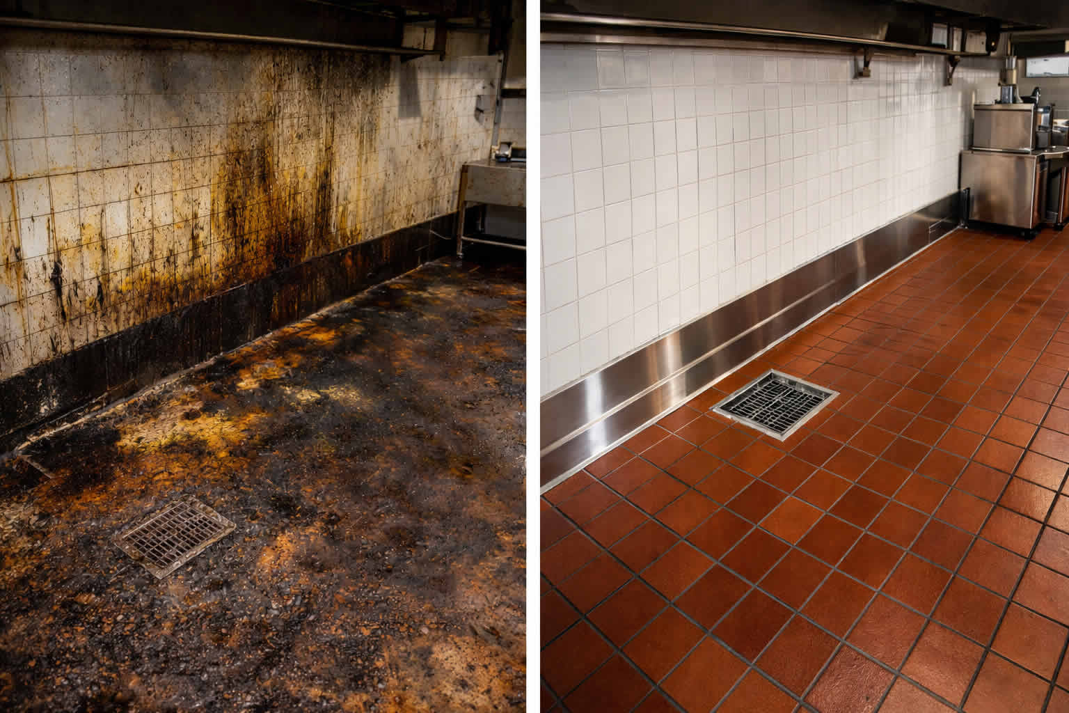 Professional restaurant kitchen cleaning project in Naperville Illinois