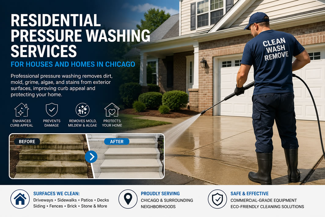 Residential Pressure Washing Services for Houses and Homes in Chicago