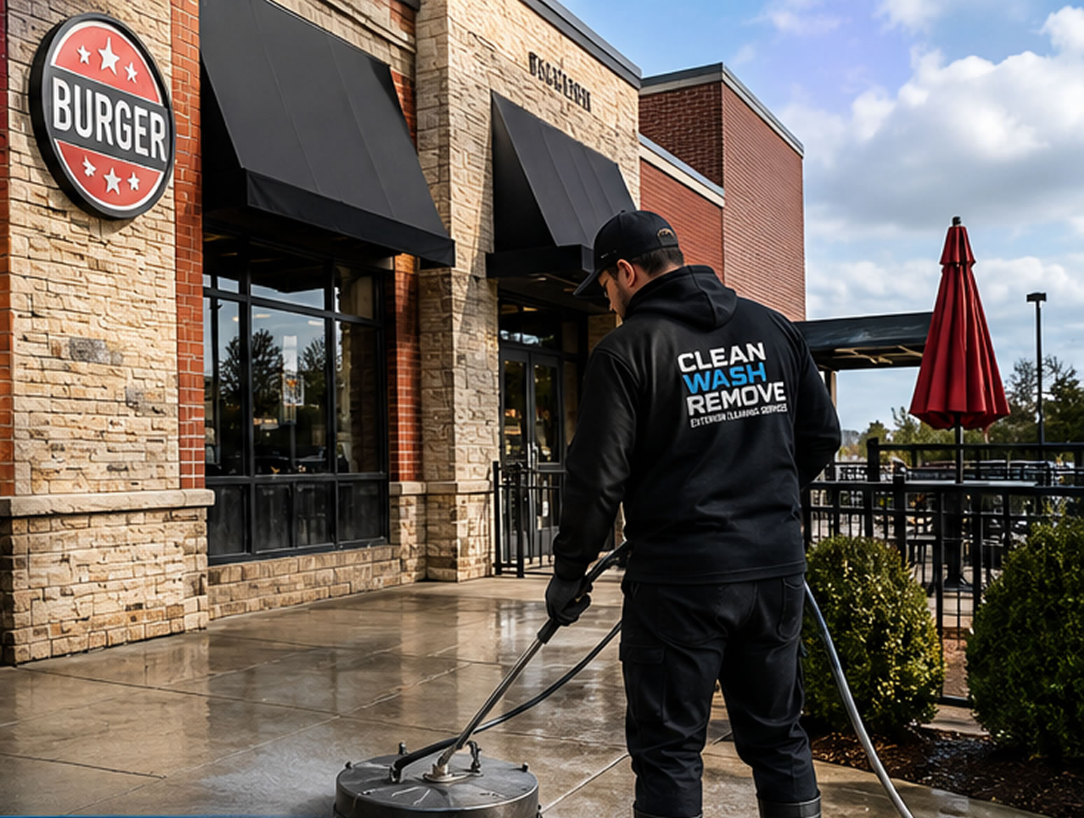 Restaurant pressure washing in Chicago