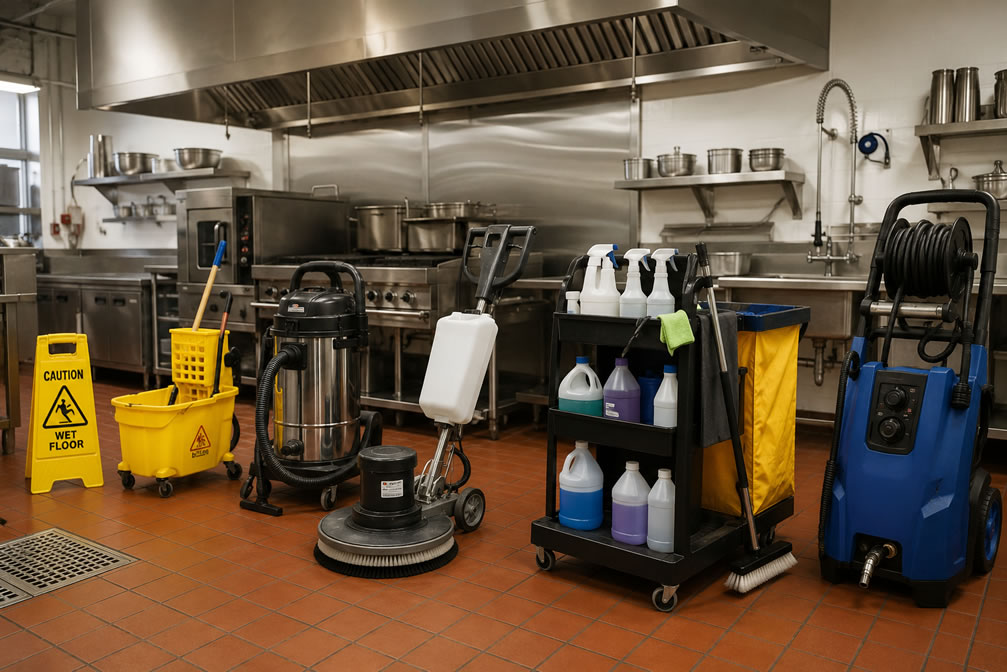 Commercial restaurant and kitchen cleaning equipment